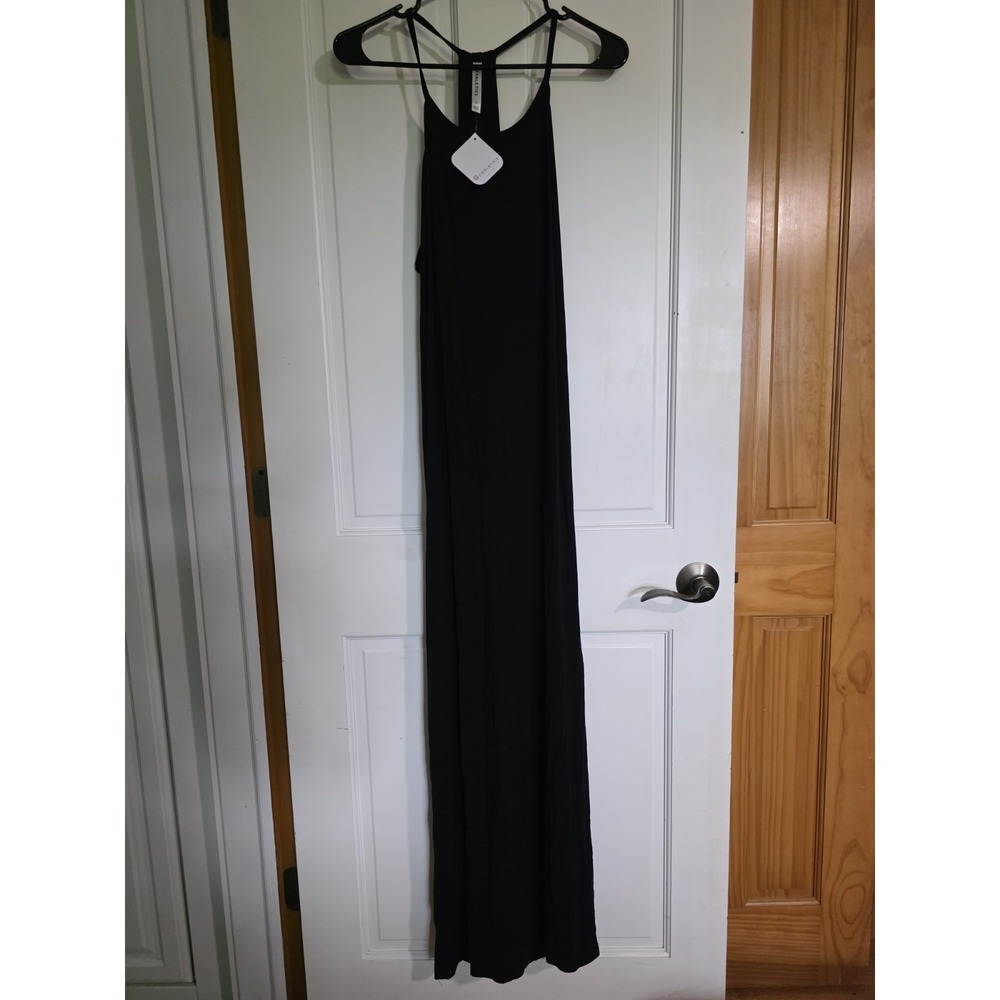 Fabletics Womens Small Black Neema Maxi Dress Halter neck Relaxed Fit NWT $79.95 - Picture 4 of 7